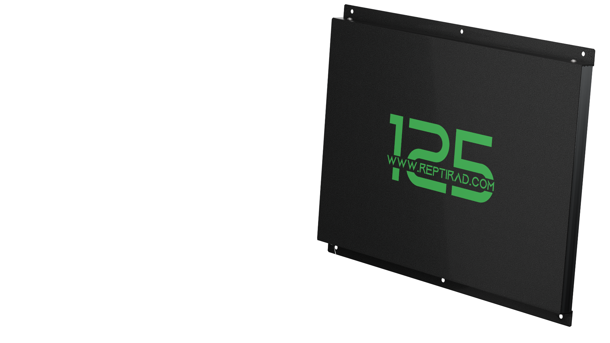 Angled view of the ReptiRad 125W casing and slim edge.