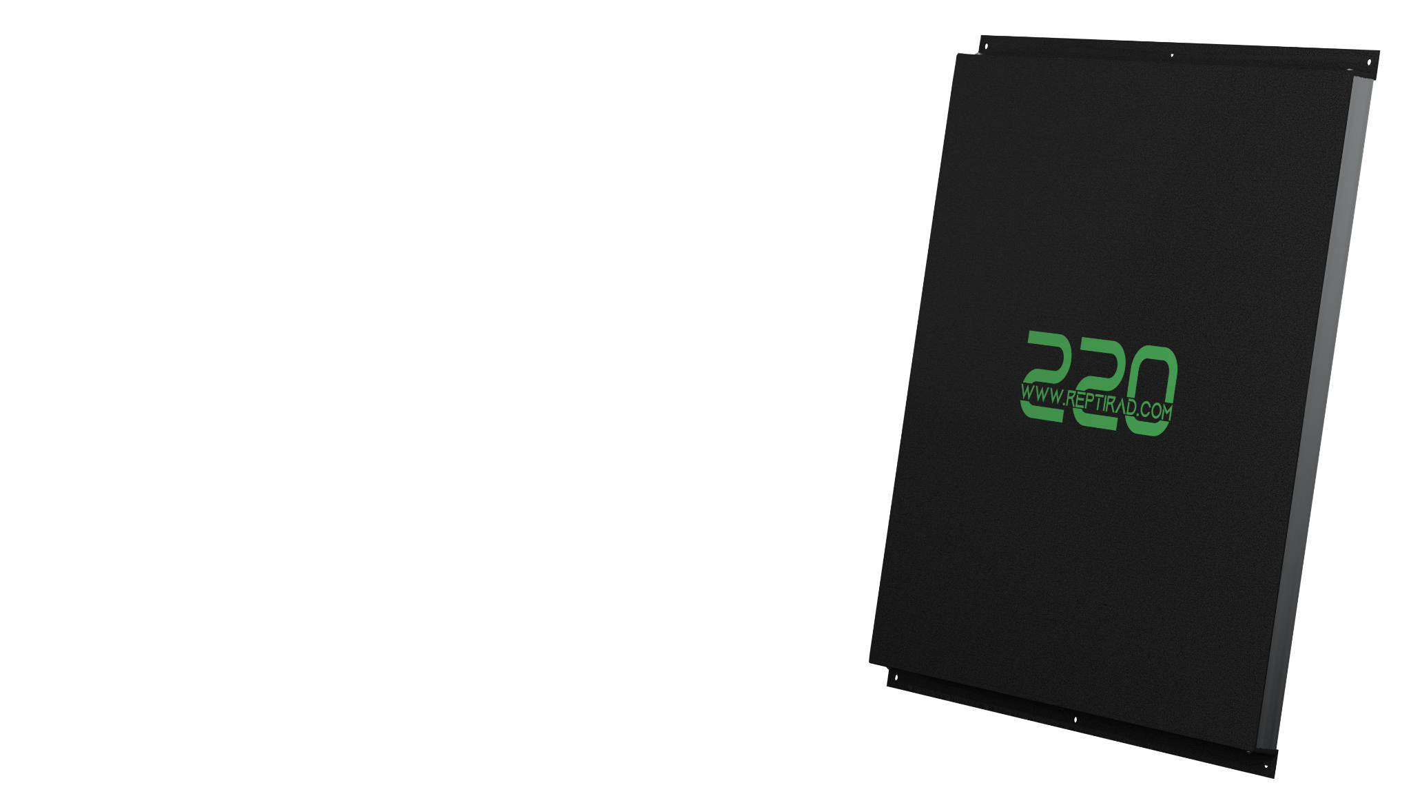 Angled view of the ReptiRad 220W casing and slim edge.